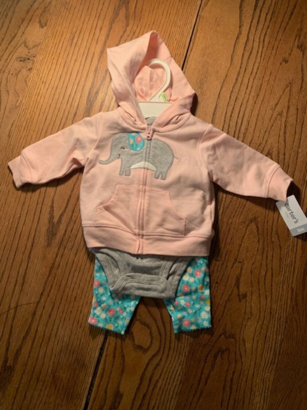 3 mo girls Carter winter 3 pc outfit, NEW with tags